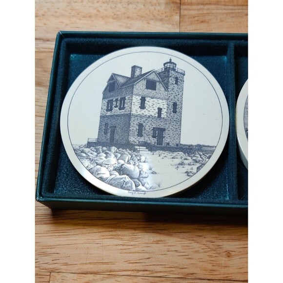 Barlow Mackinac Island Coasters By Artist G.L. Kiracofe-Set of 4-Mackinac, Etc - Picture 4 of 9